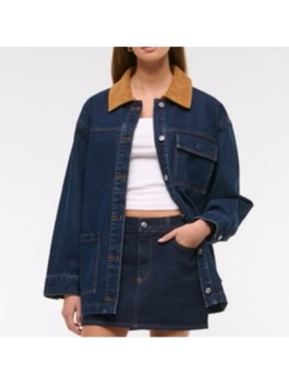 Abercrombie Oversized Denim Jacket NWT
